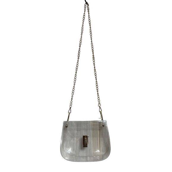 Kedzie Clear Acrylic See Through Stadium Purse Crossbody Messenger Bag - Picture 1 of 5